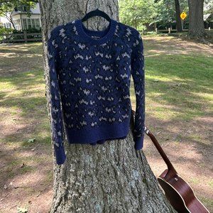 Athleta Women's Blue Hawthorn Wool Sweater